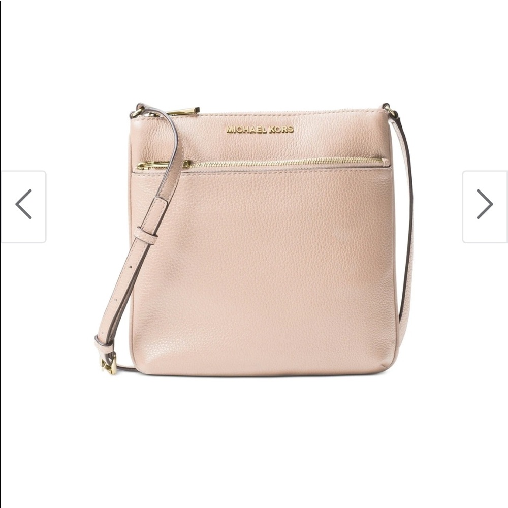 Michael Kors Leather Crossbody Soft Pink/Gold